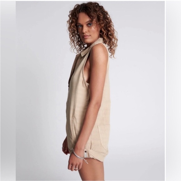 ONE SPOON X FREE PEOPPE  Sleeveless Zip-Up Romper EXTRA LARGE NWT - Picture 3 of 7